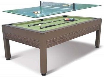 EastPoint Outdoor Pool Table With Table Tennis Top