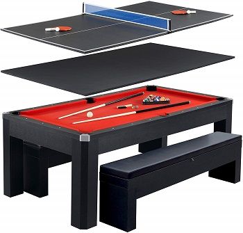 Hathaway Pool Ping Pong Dining Table Combo